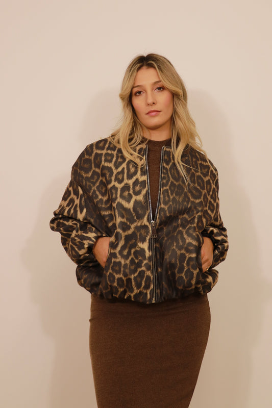 Bomber Lumina Leopardo